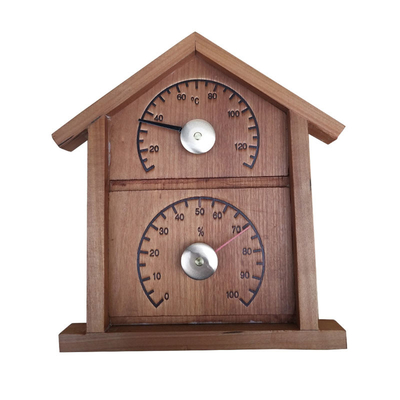 Wooden Thermo Hygrometer / Sauna Thermometer And Hygrometer 0.5kg