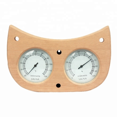 Wooden Thermo Hygrometer / Sauna Thermometer And Hygrometer 0.5kg