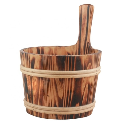 Wooden Sauna Accessories Spa Bucket For Dry Steam Sauna Room