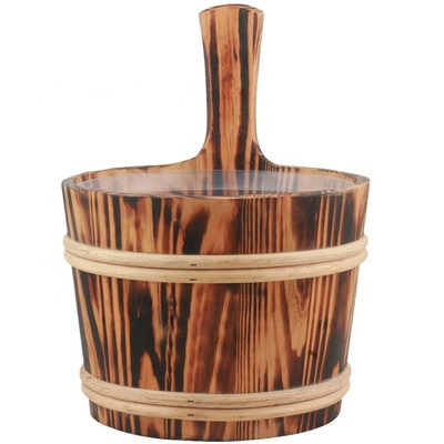 Wooden Sauna Accessories Spa Bucket For Dry Steam Sauna Room