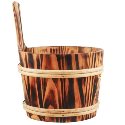 Wooden Sauna Accessories Spa Bucket For Dry Steam Sauna Room