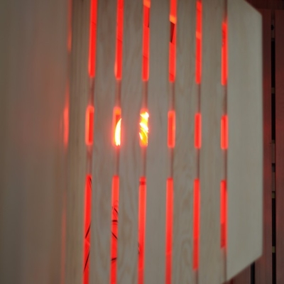 Double Wall Hemlock Portable Infrared Sauna Half Body 0.9kw