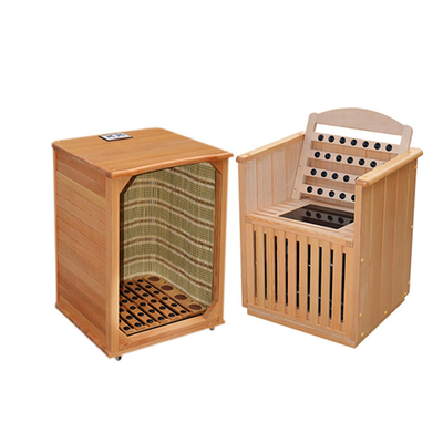 Infrared Half Body Traditional Sauna One Person Portable Cabin 0.9kw For Home