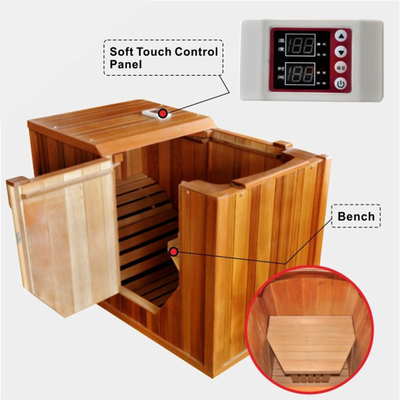 Canada Hemlock Household Mobile Half Body Mini Sauna Rooms Far Infrared Sauna