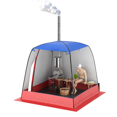 Portable Outdoor Sauna Tent With Large Windows Winter Tent Camping Essentials