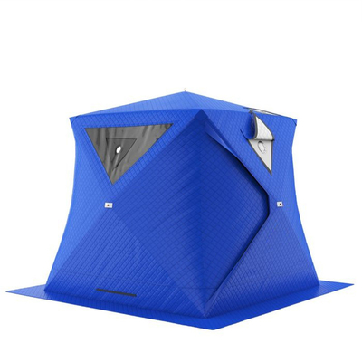 Nylon Portable Outdoor Sauna Blue Tent With Big Windows Camping Products