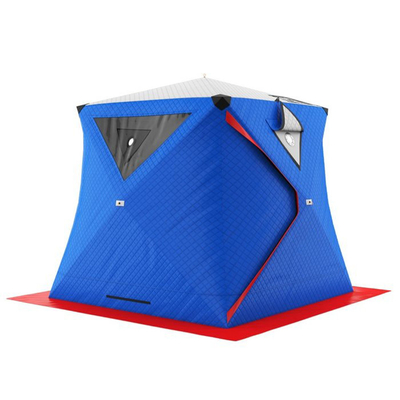 Nylon Portable Outdoor Sauna Blue Tent With Big Windows Camping Products