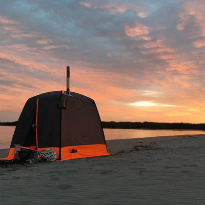 Portable Spacious Single Floor Tent Sauna Room With Large Windows