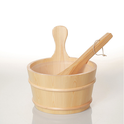 1.3CM Thickness 4L 5L 6L Pine Pail With Insert Sauna Bucket With Bottom