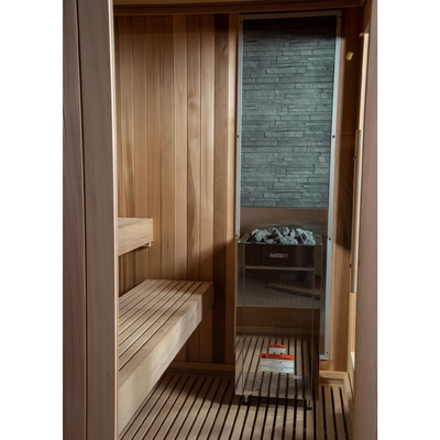Indoor Traditional Clear Hemlock 4-6 Person Sauna Room Sauna Cabin