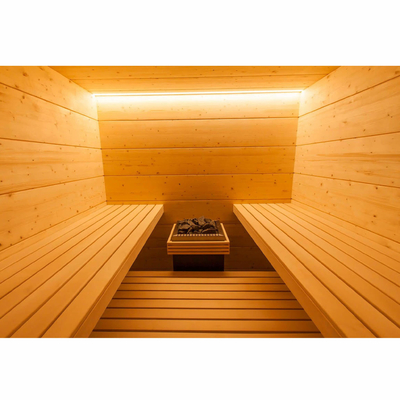 Canada Hemlock Dry Sauna Room 220V Traditional Nordic Spruce Wooden