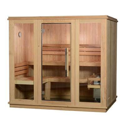 220V Dry Steam Traditional Sauna Indoor Wood Red Cedar ETL