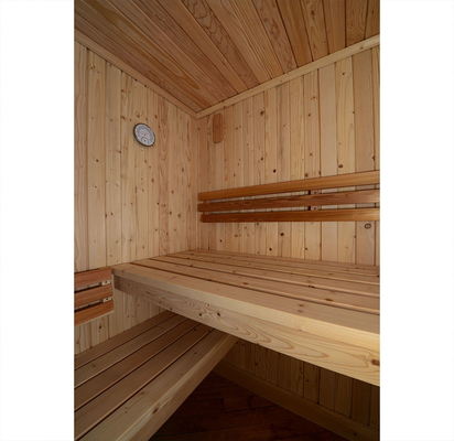 Indoor Traditional 2-3 Person Steam Sauna Room Canadian Wood Red Cedar Prefab Sauna Box