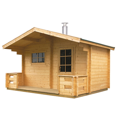 Outdoor Nordic Spruce Wooden 6 Person Far Infrared Sauna Cabin Traditional